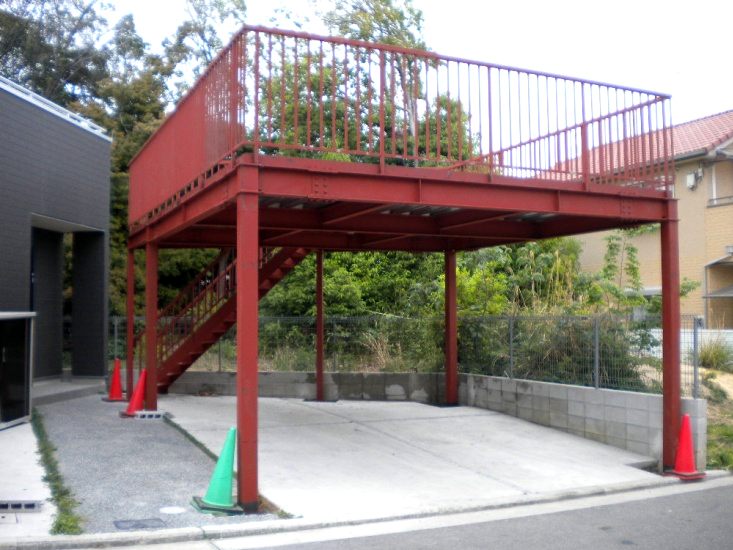 鉄骨骨組み終了